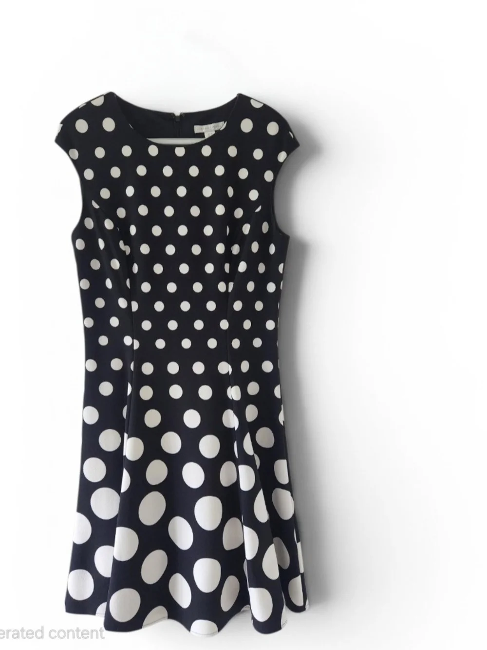 London Times Gradated Polka Dot Fit & Flare Dress Size 10